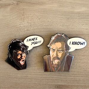Star Wars “Burning Love” I Hate You! I Know! Collectible Pin Set - 2 Pins